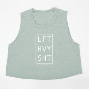 LFT HVY SHT Dusty Blue Crop Tank