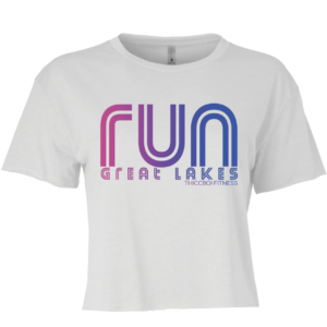 RUN (Great Lakes) - White Crop T-shirt