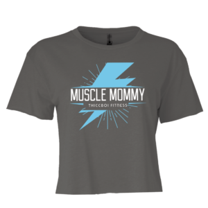 Muscle Mommy - Charcoal Crop T-shirt