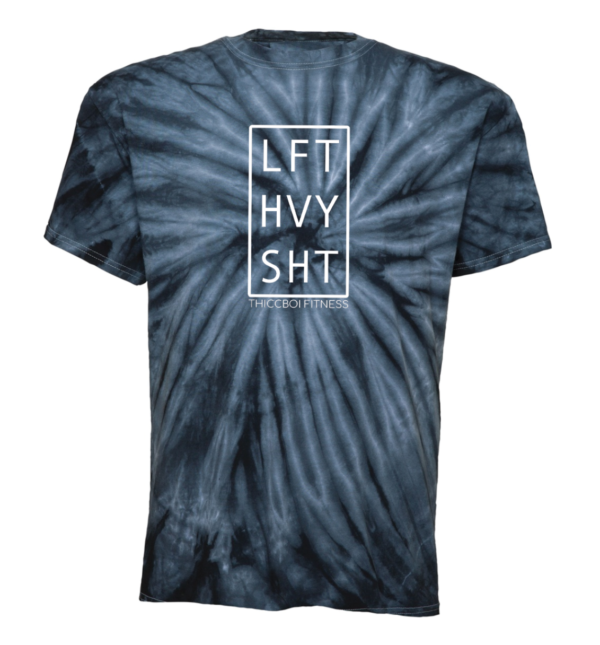 "LFT HVY SHT" Black Cyclone Tie-Dye Tshirt