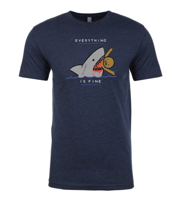 Everything is Fine - Navy Unisex T-shirt