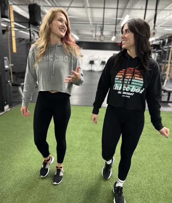 ThiccBoi Summer Black Crop Hoodie - Image 2