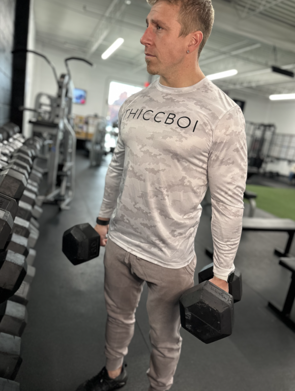 Sunset Beach Performance White Camo Long Sleeve - Image 3