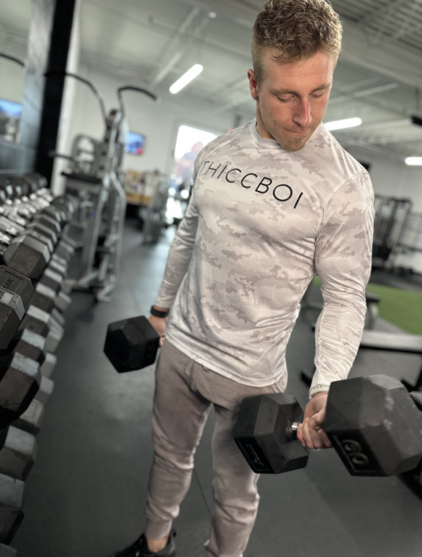 Sunset Beach Performance White Camo Long Sleeve - Image 2